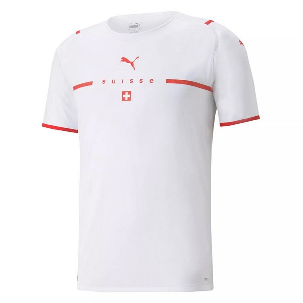 Tailandia Camiseta Suiza Replica Segunda Ropa 2021 Blanco